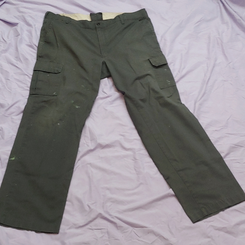RED KAP CARGO WORK PANTS * GRAY * SIZE 42X34 * 6 POCKETS * CARGO